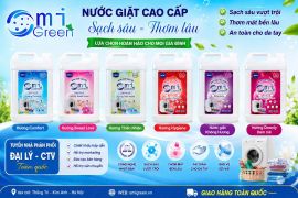 Nước Giặt Chuyên Dụng Công Nghiệp OMIGREEN – Làm Sạch Hiệu Quả, Thơm Lâu, Tiết Kiệm Chi Phí