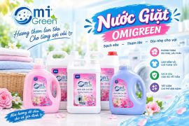 NƯỚC GIẶT OMIGREEN CHO XƯỞNG GIẶT CÔNG NGHIỆP