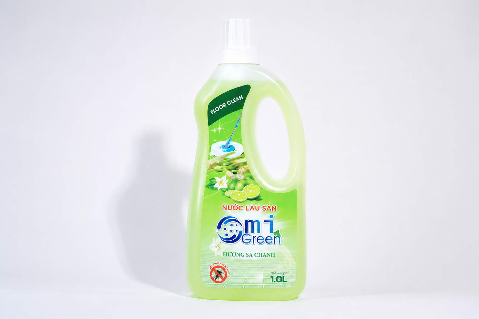 Lau sàn chanh xả chai 1L