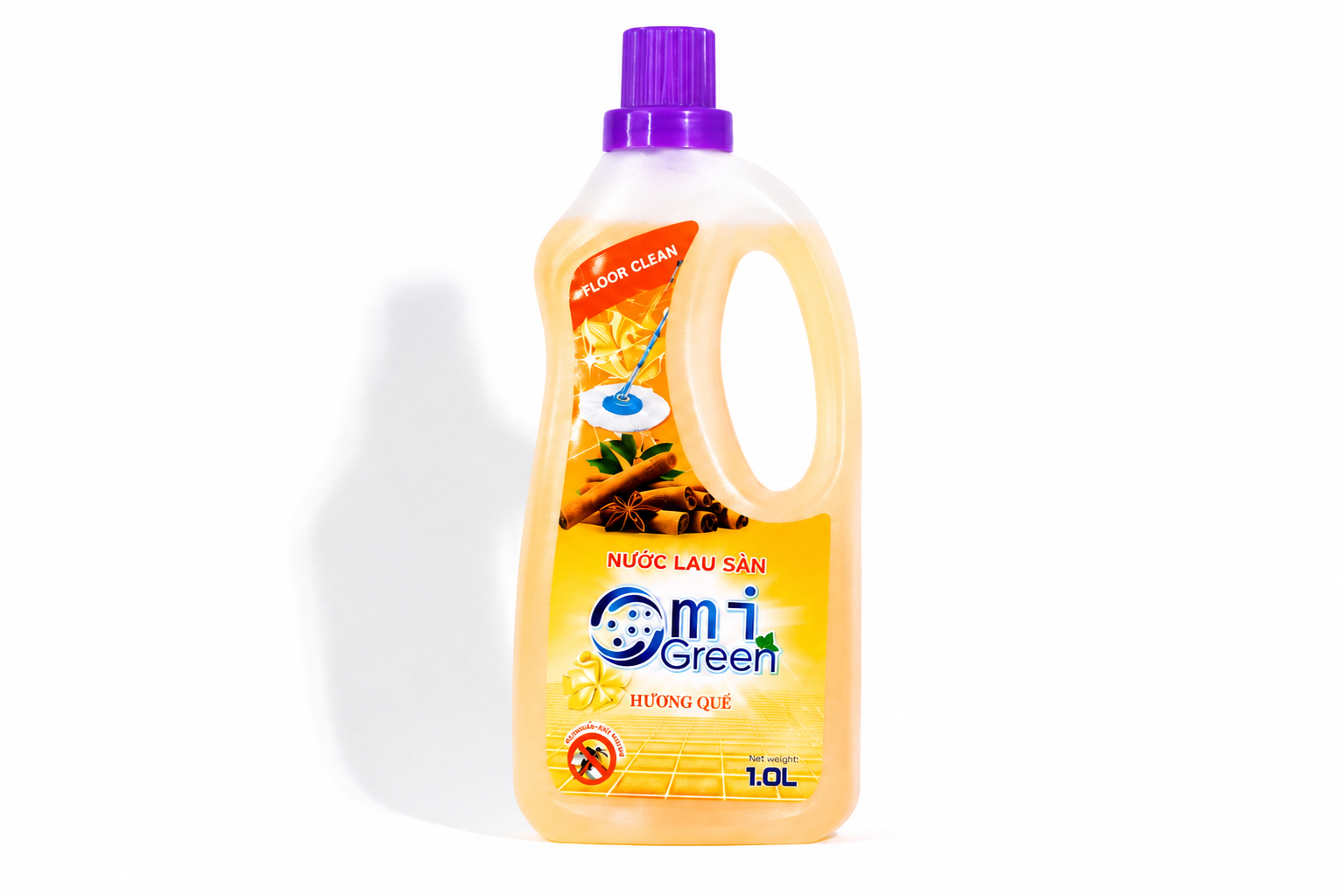 Nước lau sàn omigreen hương quế 1L