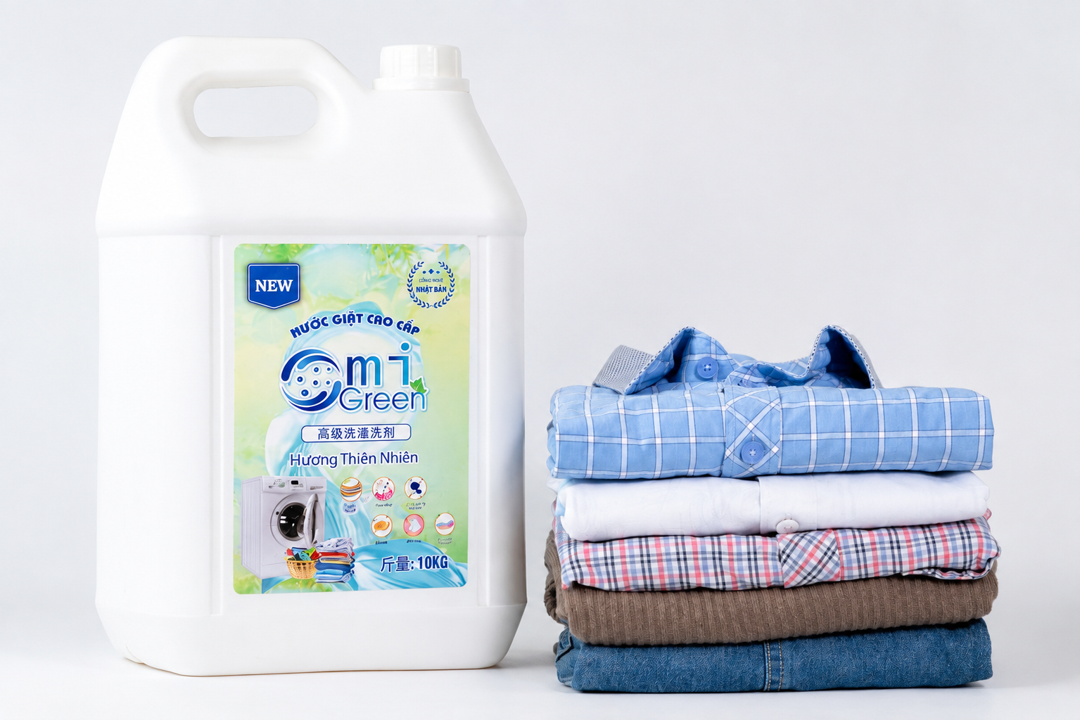 Nước giặt Omigreen hương Thiên Nhiên can 10L