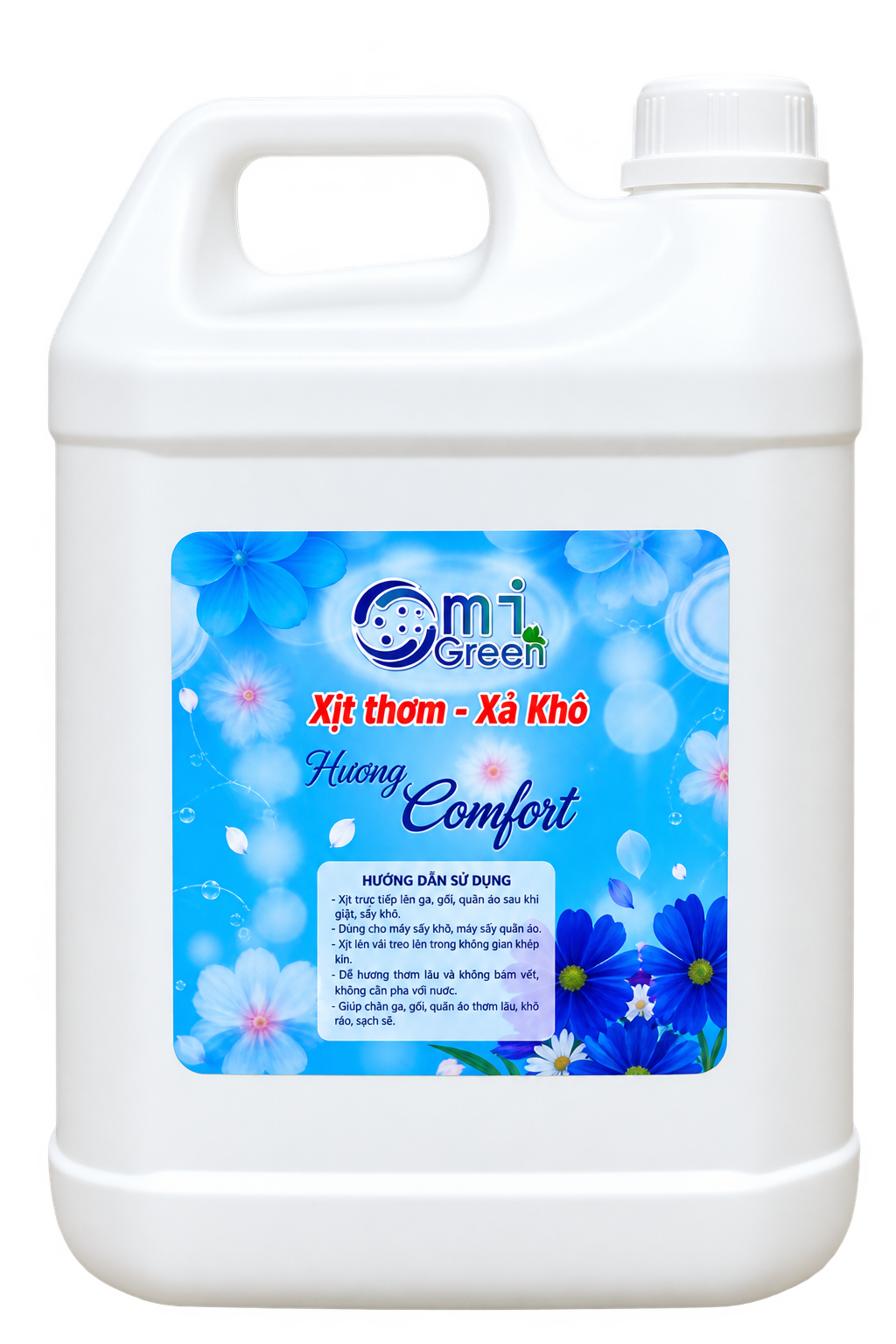 Tinh dầu xịt thơm omigreen hương Comfort can 5L