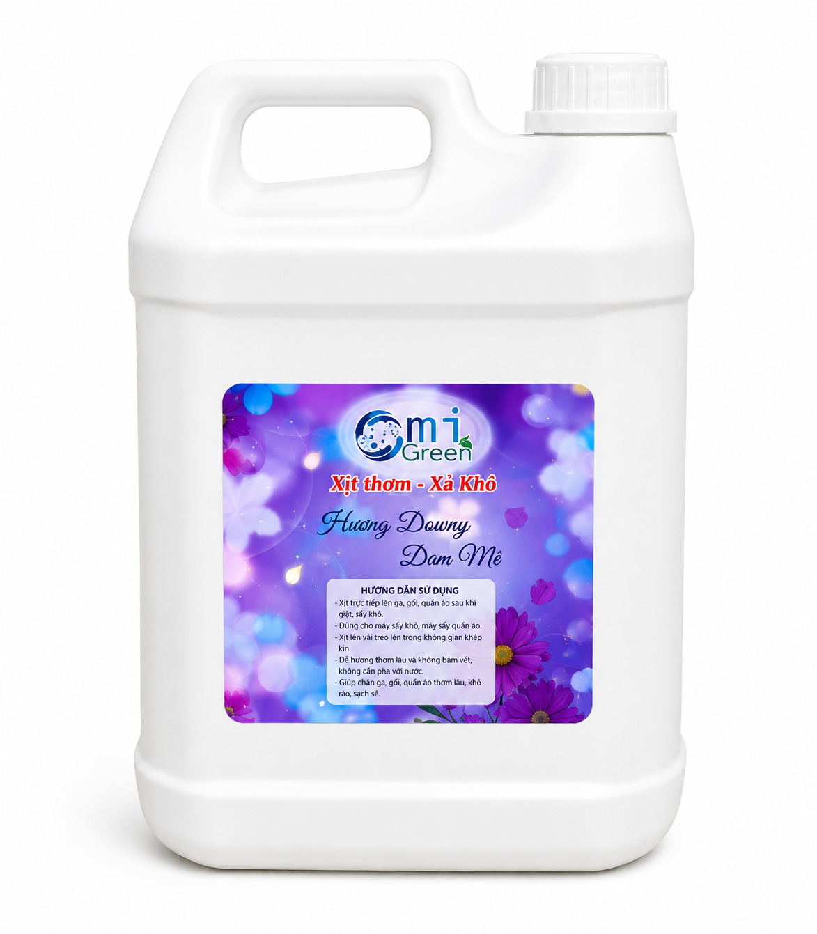 Tinh dầu xịt thơm omigreen hương downly đam mê can 5L
