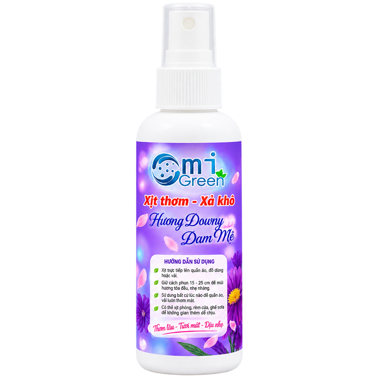 Tinh dầu xịt thơm Omigreen hương downly đam mê chai 100ml