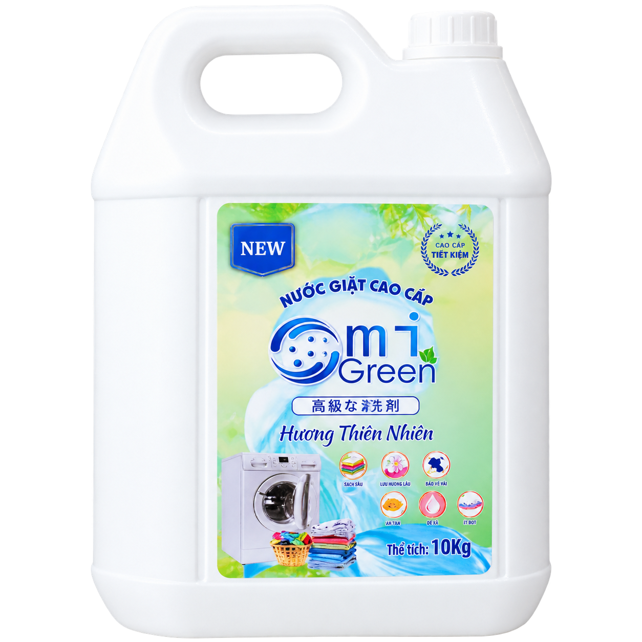 Nước giặt Omigreen hương Thiên Nhiên can 10L
