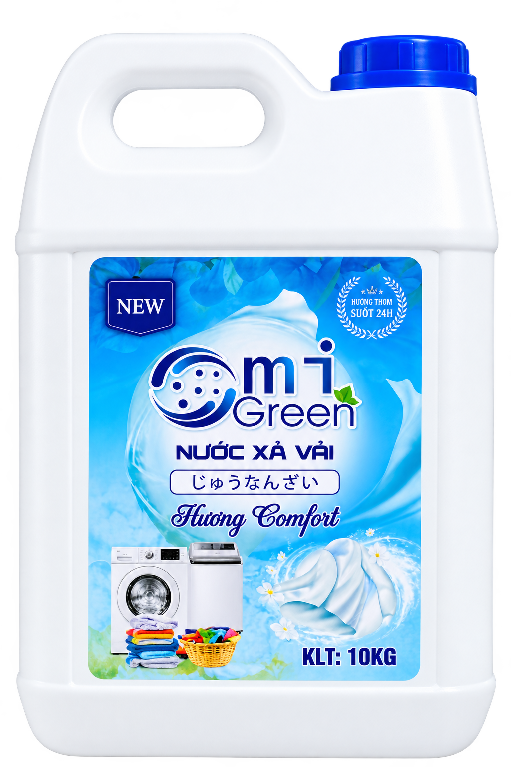 Nước xả vải Omigreen hương Comfort can 10 lít