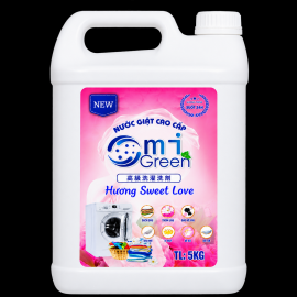 Nước giặt cao cấp Omigreen hương Sweet love 5L