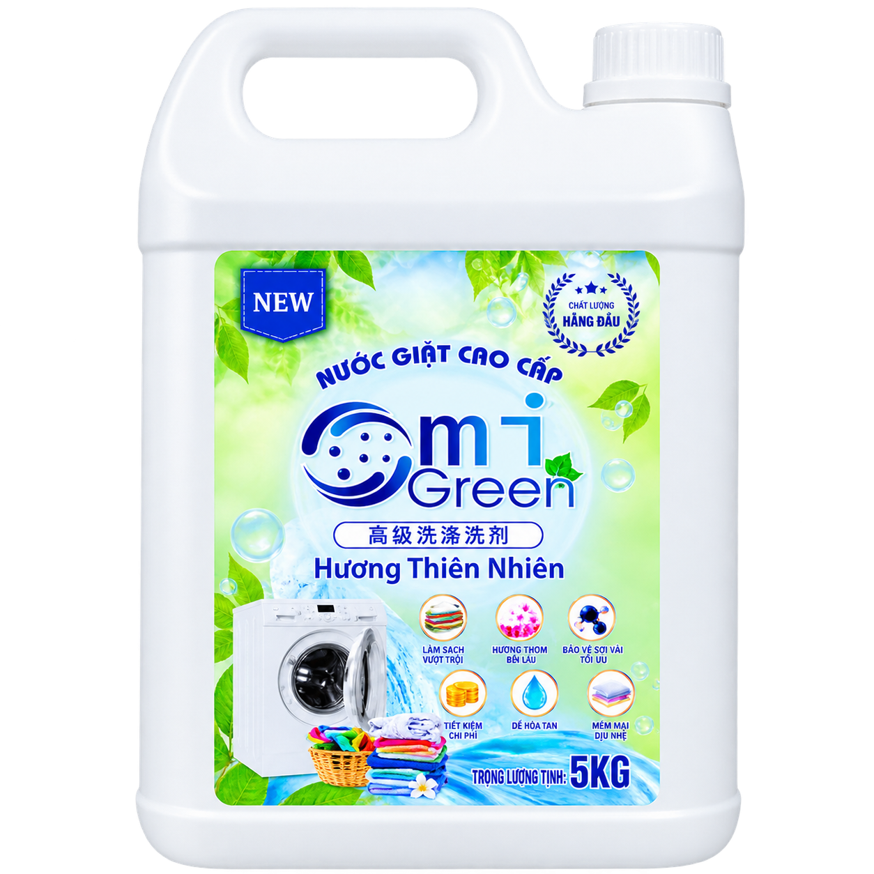 Nước giặt Omigreen hương thiên nhiên  5L