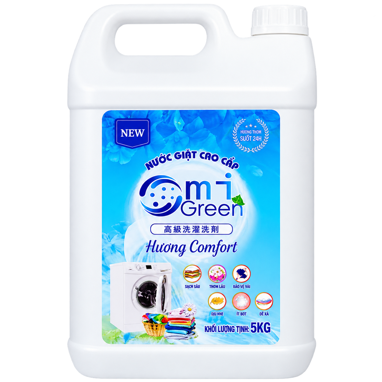 Nước giặt cao cấp Omigreen hương comfort 5L