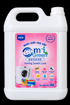Nước giặt cao cấp Omigreen hương Sweet Love can 10L