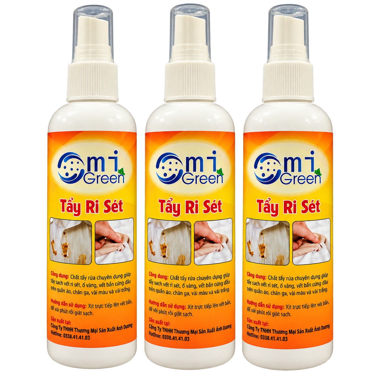 Tẩy rỉ sắt quần áo Omigreen