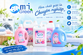 NƯỚC GIẶT OMIGREEN CHO LAUNDRY – GIẢI PHÁP GIẶT LÀ CHUYÊN NGHIỆP, HIỆU QUẢ