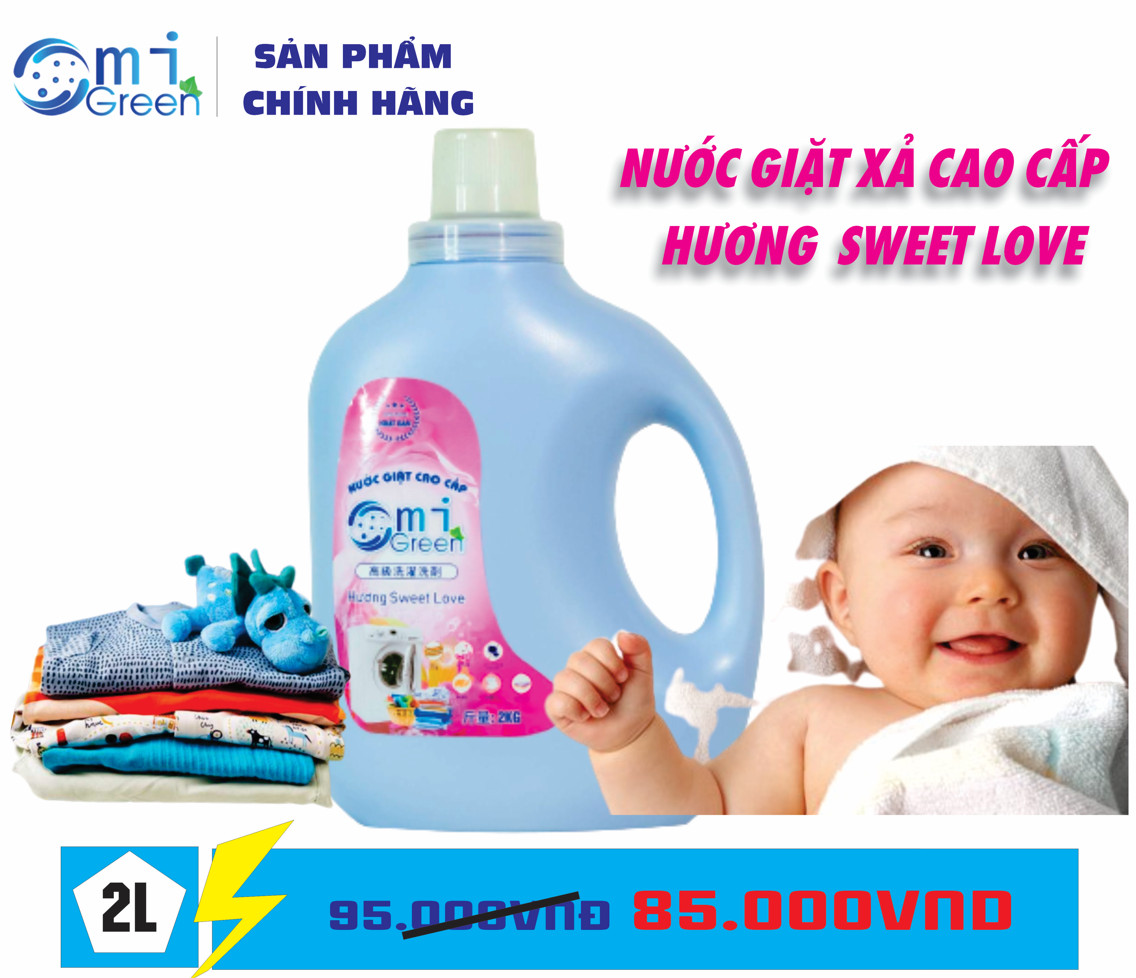 Nuoc giat omigeen dung cho trẻ nhỏ