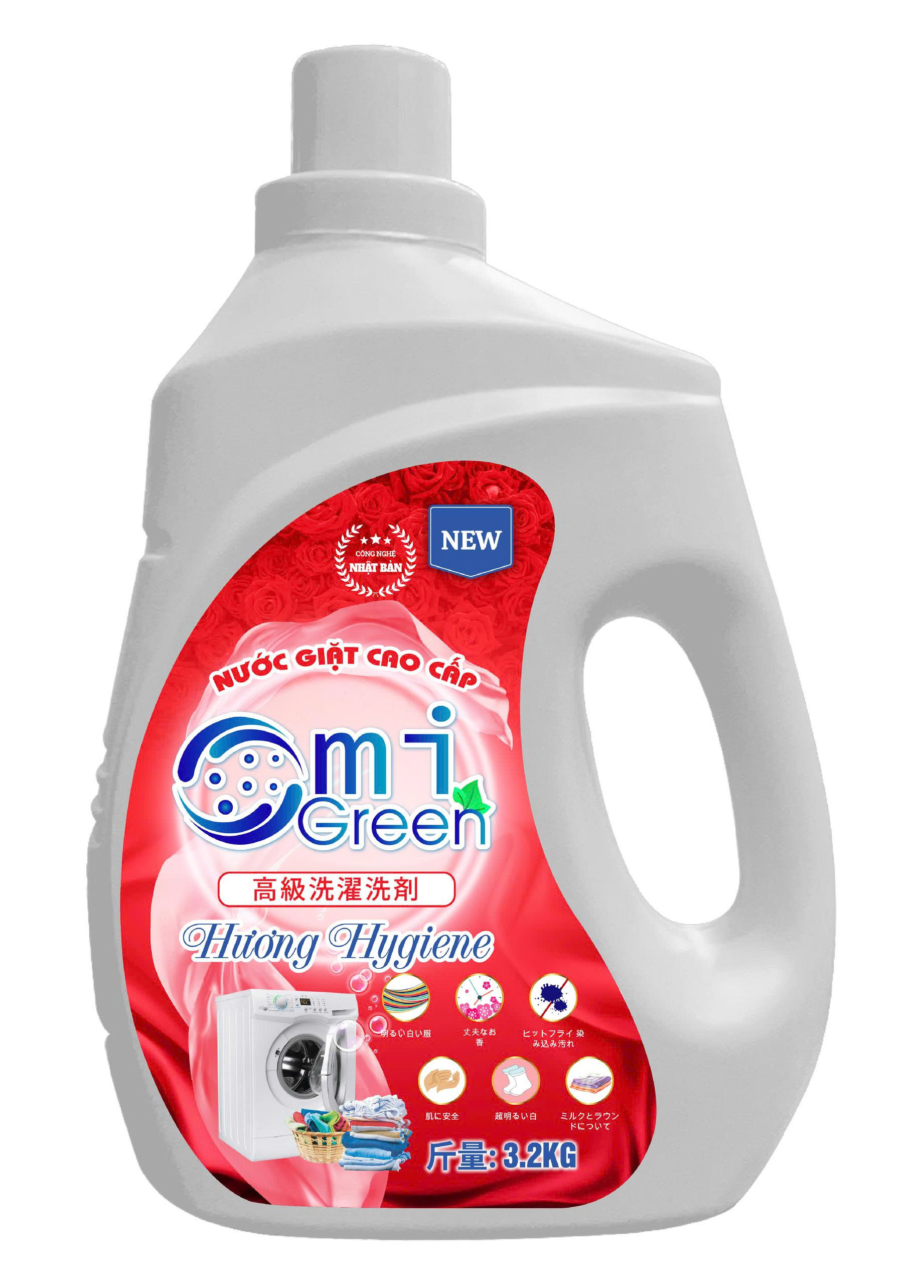   Nước giặt omigreen hương hygens can 3.2L